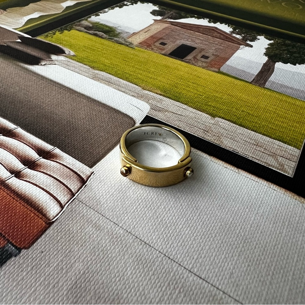 J.CREW Love Double Screw Gold Ring